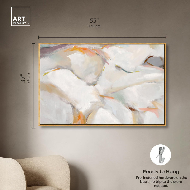 Reproduction d'art sur toile Alabaster Interlude IV Boho par Art Remedy, H 16 po x l 24 po, Cadre doré