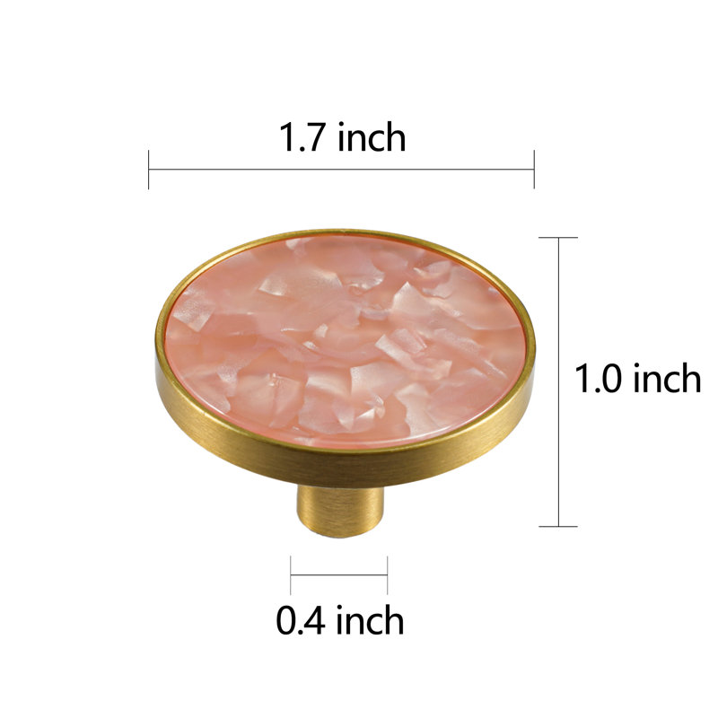 Peachy Pink Shell Pattern Circle Knob Multipack
