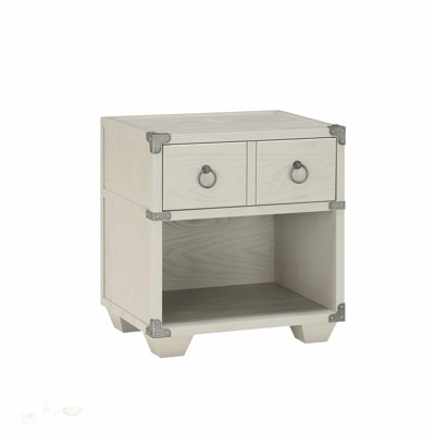 Stylish and Functional Nightstand with Two Drawers for Bedroom Organization and Decor Enhancement.