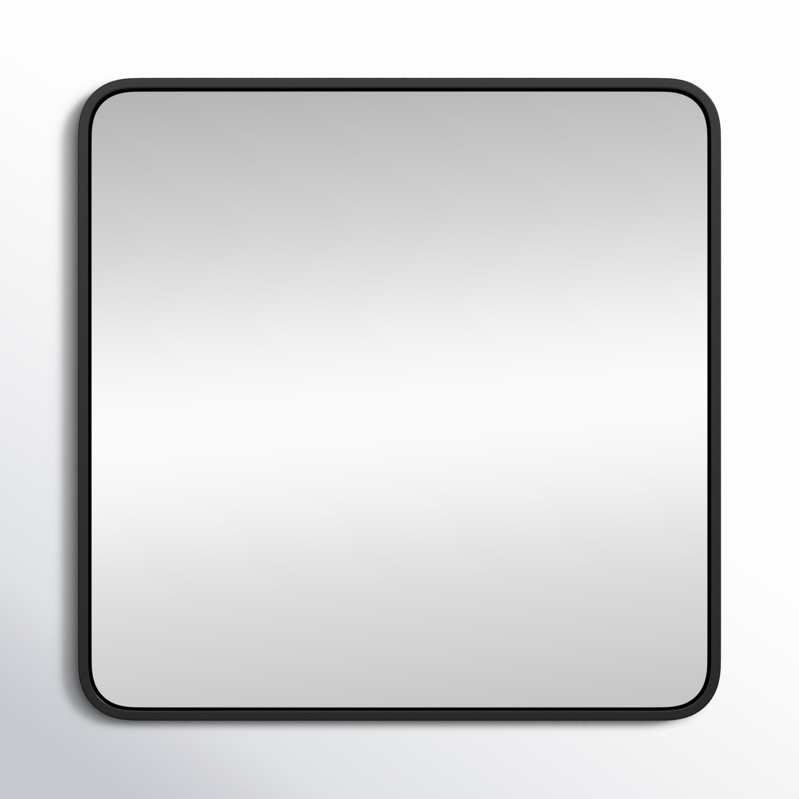 Metal Square Wall Mirror, 30"  x 30" , Black