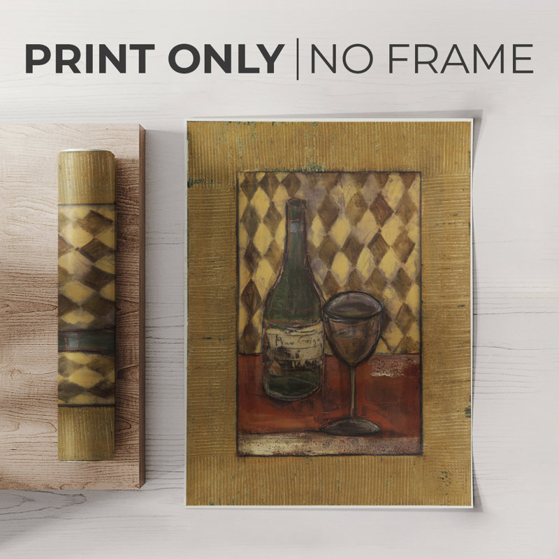 A Fine Wine I - Impression sur toile seulement - NON-CADRE, H 36 po x l 24 po