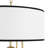 Americana-Style 3-Light Trimmed Linen Drum Pendant