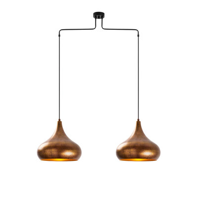 Luminaire suspendu 2 lumières pour îlot de cuisine