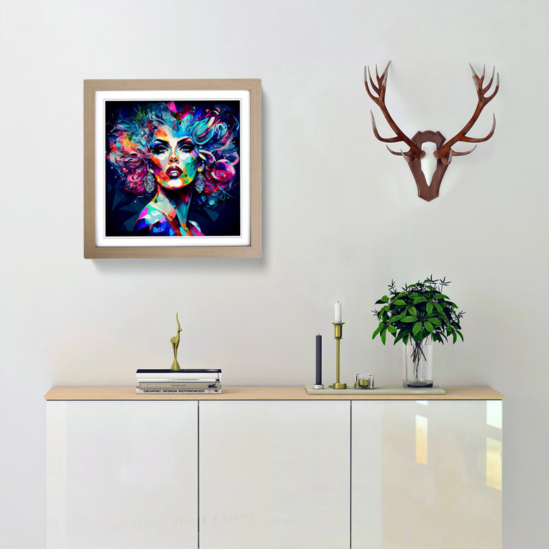 Single Picture Frame Print on Wood, Oak