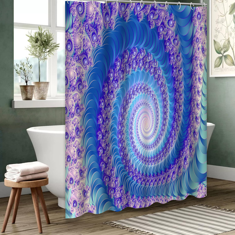 Rideau de douche Cosmic Blue, L 72 po x l 78 po