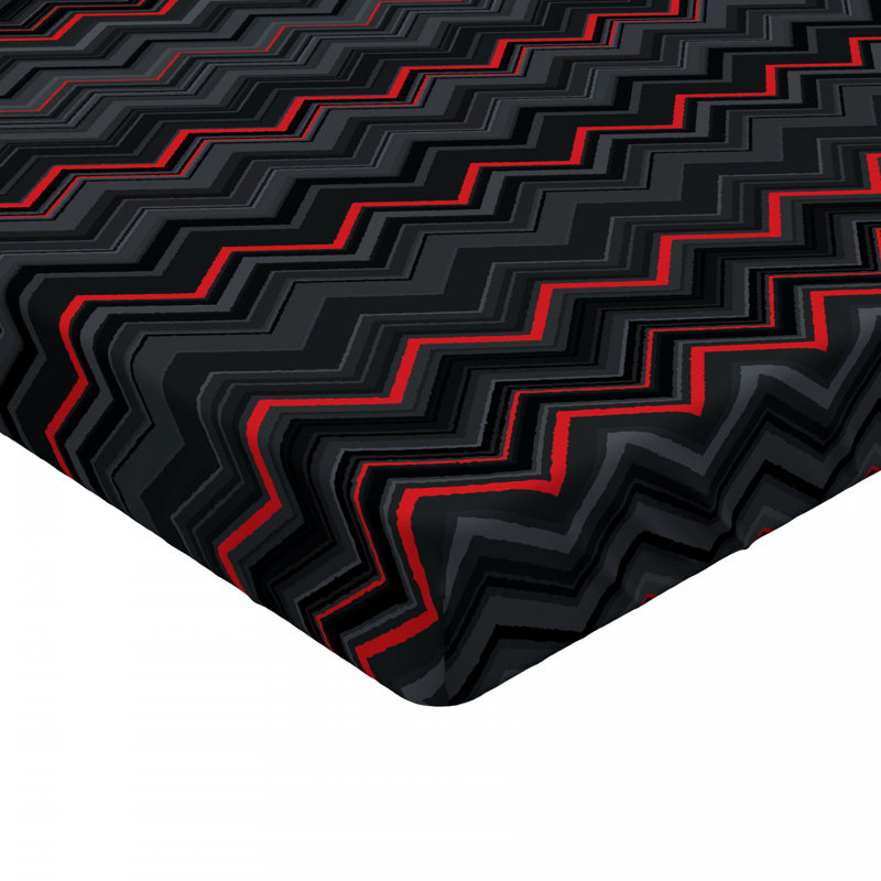 Microfiber Chevron Fitted Sheet, Twin Fitted Sheet