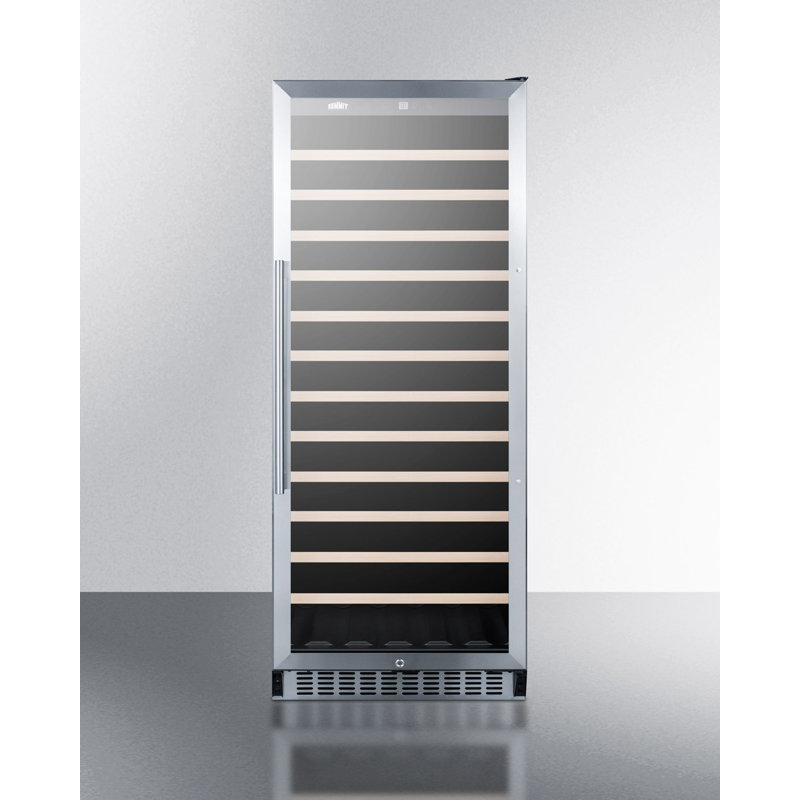 Summit Appliance Single Zone 23.63 " Freestanding 102 Bottle Wine Refrigerator