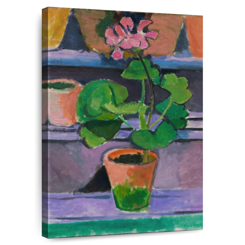 Harnek Pot Of Geraniums, 51" H x 34" W