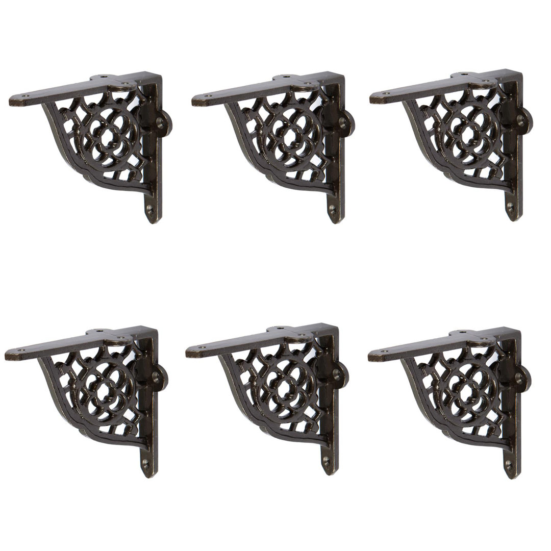 Hammer & Tongs - Honeycomb Iron Shelf Bracket - D100mm - Raw