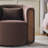 Sitarski Modern Upholstered Swivel Barrel Accent Chair-1793732079