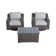 Menkar Wicker Fully Assembled 2 - Person Seating Group with Cushions