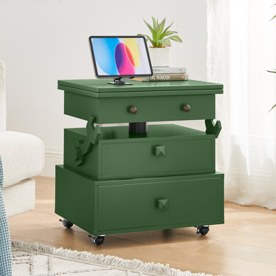 Multi-functional Lift Top Coffee Table with Charging Station and Storage Drawers