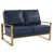 Navy Blue Faux Leather