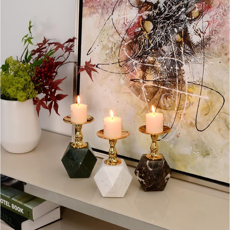 Hexagonal 8.27" Tabletop Candlestick