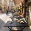 Table de bistro en métal et acier