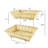 7.8 X 19 X 13" Two-tier Display Rack for Counters with 2 Wicker Baskets, Retail Displays