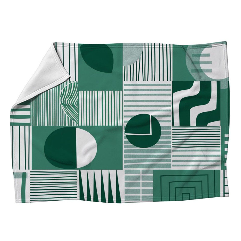Jeté en molleton à motif de feuilles Fabulately Nature, L 50 po x L 60 po