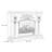 White Solid Wood Electric Fireplace