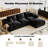 108" Sectional Couch with L-Shape Chaise, Modular Plush Corduroy Sofa, Left-Right Reversible, Living Room & Bedroom-119997294