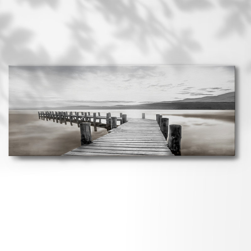 " Misty Morning Dock ", 20" H x 50" W x 1.5" D