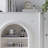 Black Solid Wood Freestanding Fireplace