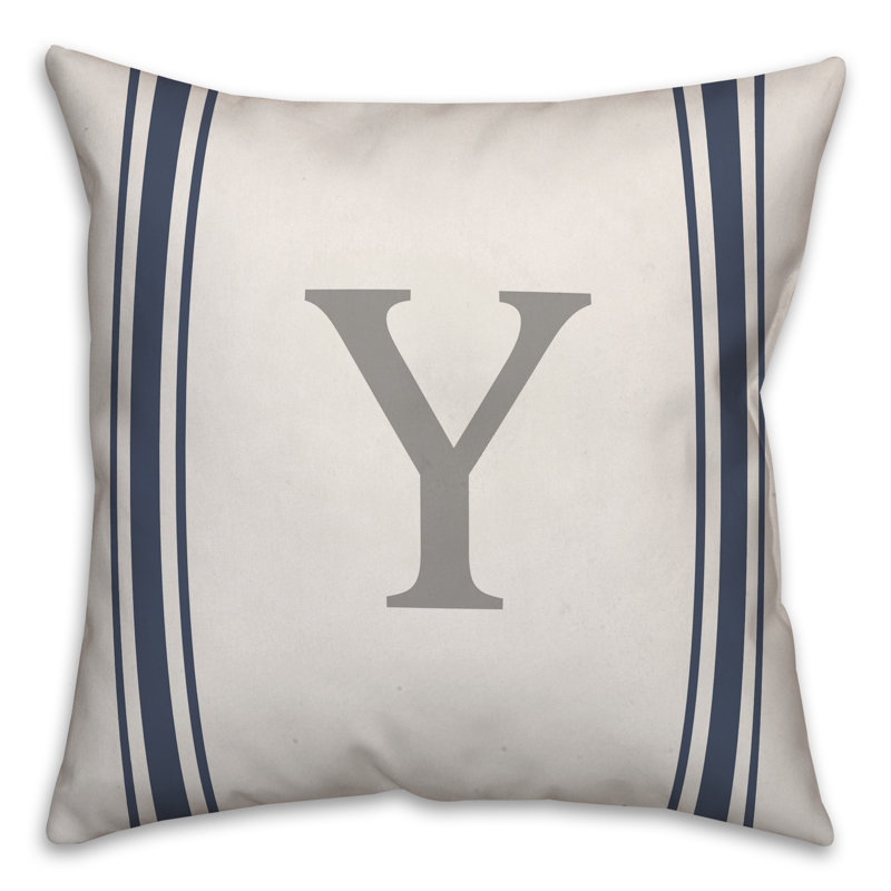 Striped Reversible Throw Pillow, Y