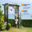 61" W x 21.5" D Vinyl Outdoor Wedding Arbour-115234584