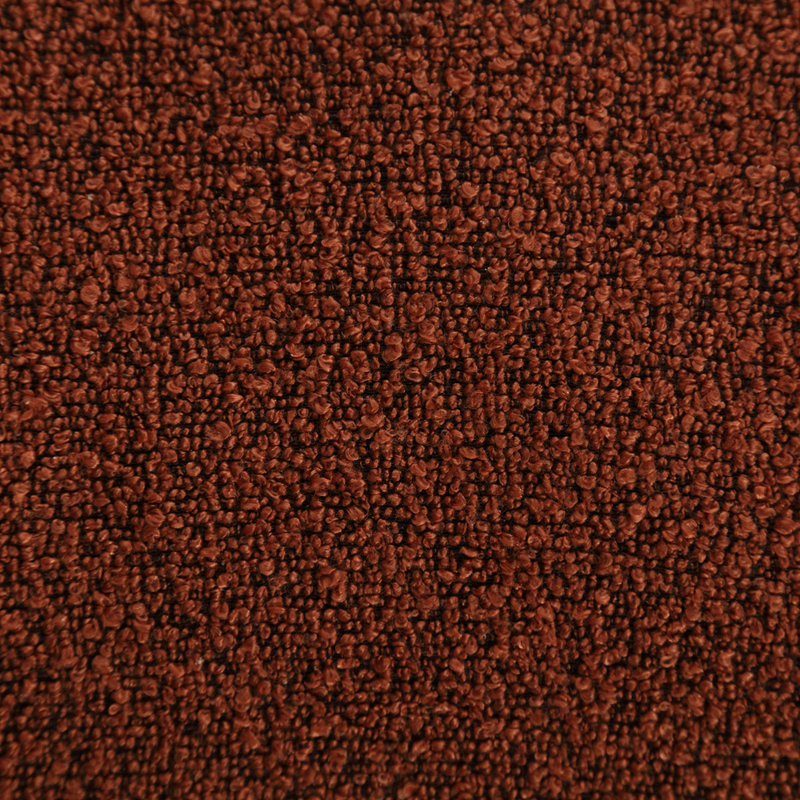 Fauteuil à billes avec repose-pieds Lazy, Chenille brun-rouge