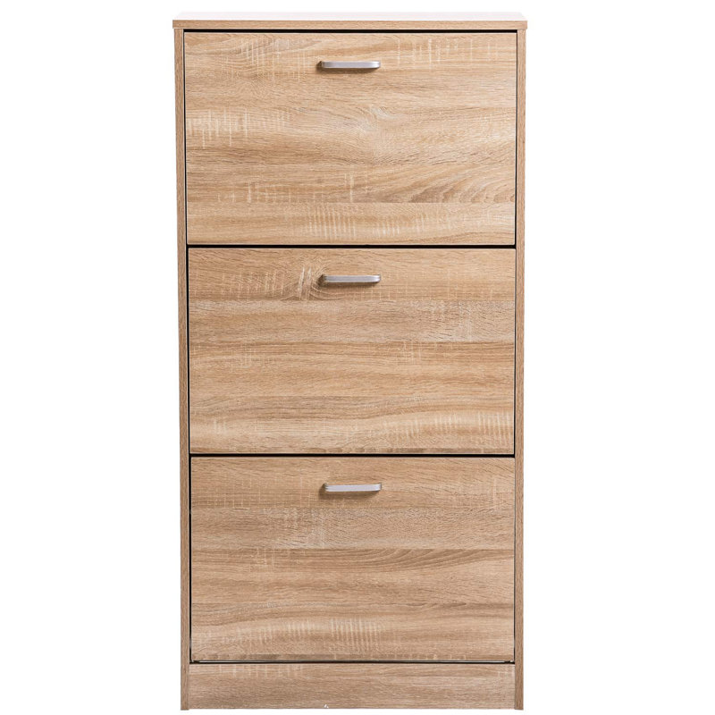 12 Pair Flip Down Shoe Storage, Beige