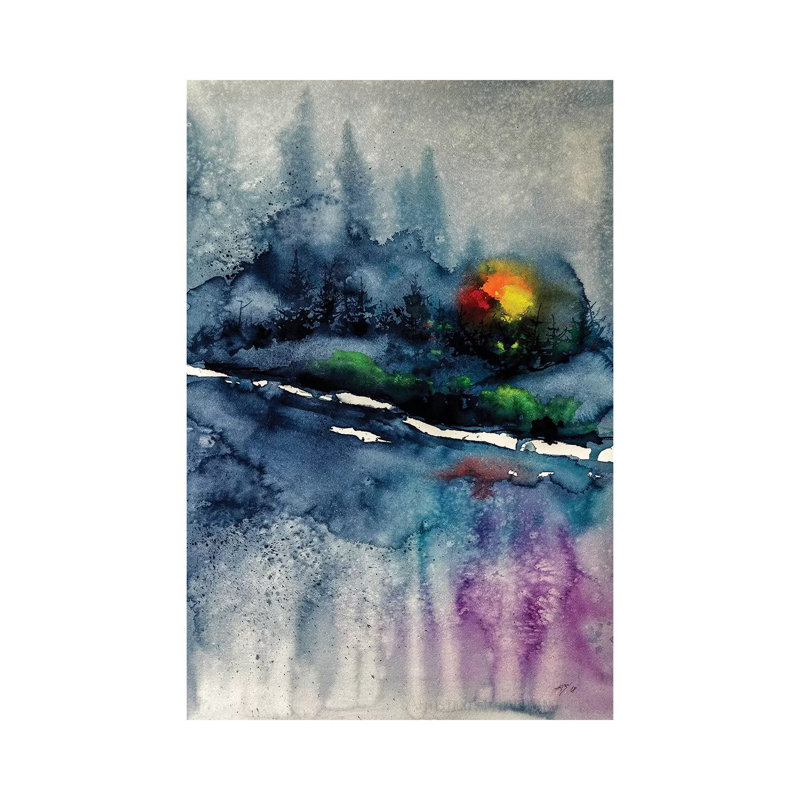 Wintertime Landscape by Anna Brigitta Kovacs - Wrapped Canvas Print, 20.32 cm H x 30.48 cm W