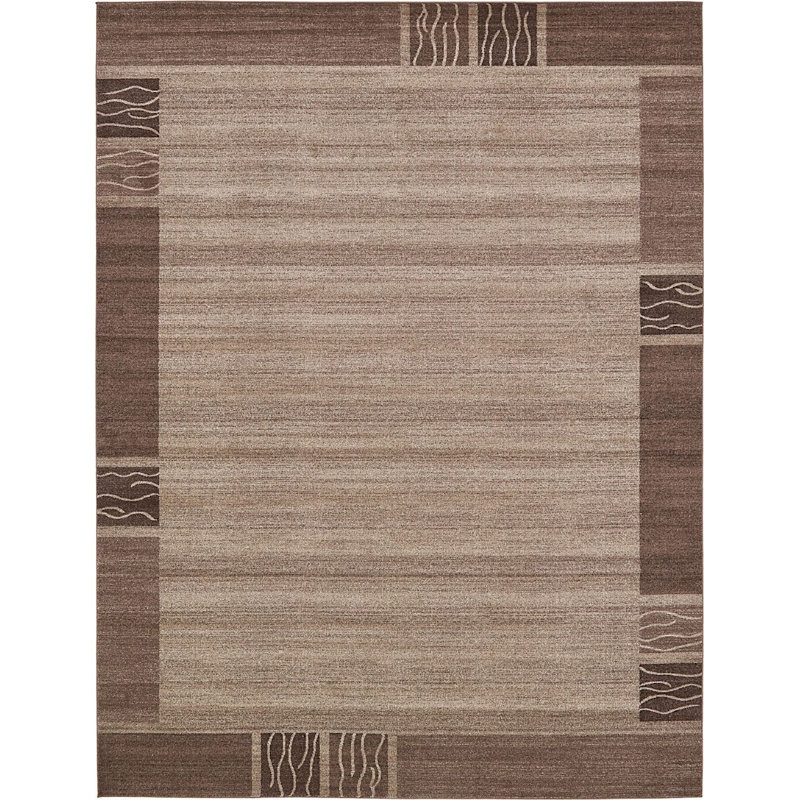 Tapis géométrique en polypropylène tissé à la machine Cante, Rectangle 3 pi 3 po x 5 pi 3 po