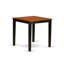 Ensemble de salle à manger à hauteur de comptoir 3 pièces pour petits espaces comprenant une table de salle à manger carrée et 2 chaises en bois, 36 po x 36 po, noir et cerise-1542102473