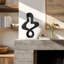 16" Black Modern Aluminum Sculpture on Weighted Marble Base