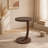 C-Shaped End Table with Walnut Wood Grain Finish