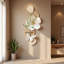 Art mural floral grès crémeux avec pot de fleurs hydroponique - décor de vestibule-1709867321