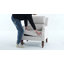Fauteuil à oreilles rembourré Mid-Century avec pieds en bois massif-1545615418