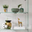 Vitrine à deux portes avec 4 tablettes vitrées et porte pour bibliothèque de salon, 64,7 po x 31,7 po x 14,3 po-1534895577