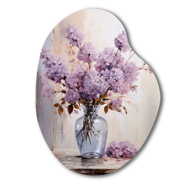 Gaudet - Décoration murale irrégulière en forme de poire lilas, H 30 po x l 22 po