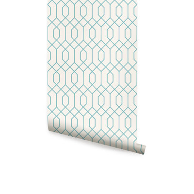 Sebastiao Geometric 18' L x 24" W Peel and Stick Wallpaper Panel