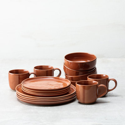 Nosse With Fortessa Svelte Stoneware, 16 Piece Dinnerware Set (Service for 4)