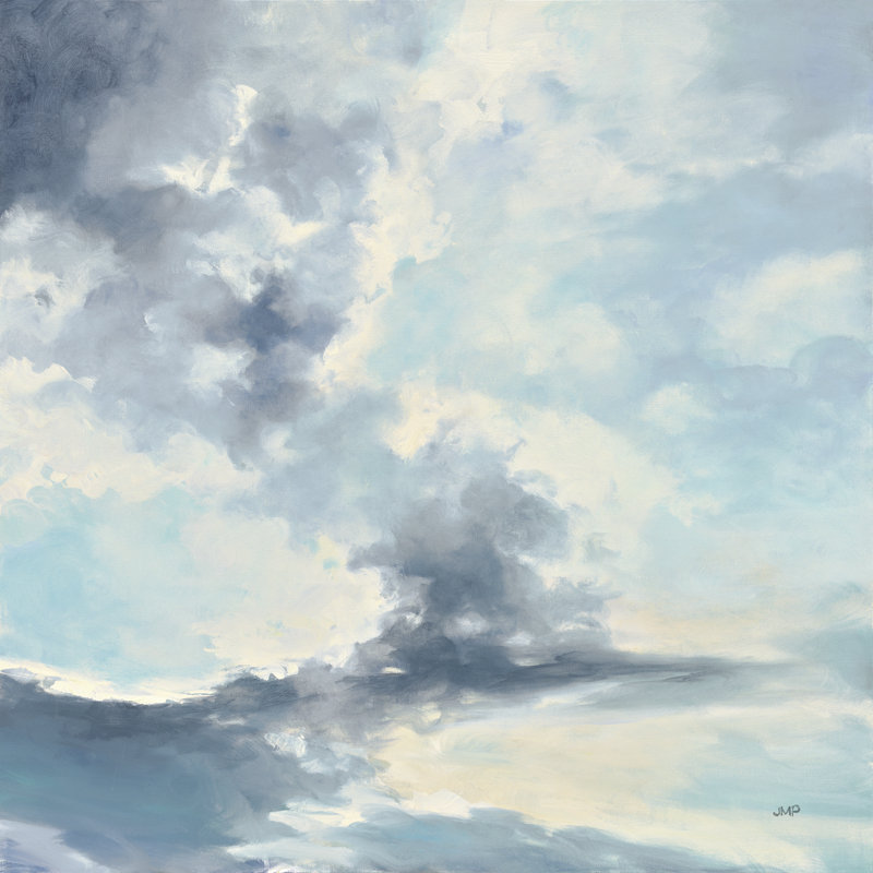 «Cool Evening Clouds», peinture sur toile tendue, H 36 po x l 36 po, Non, Toile tendue
