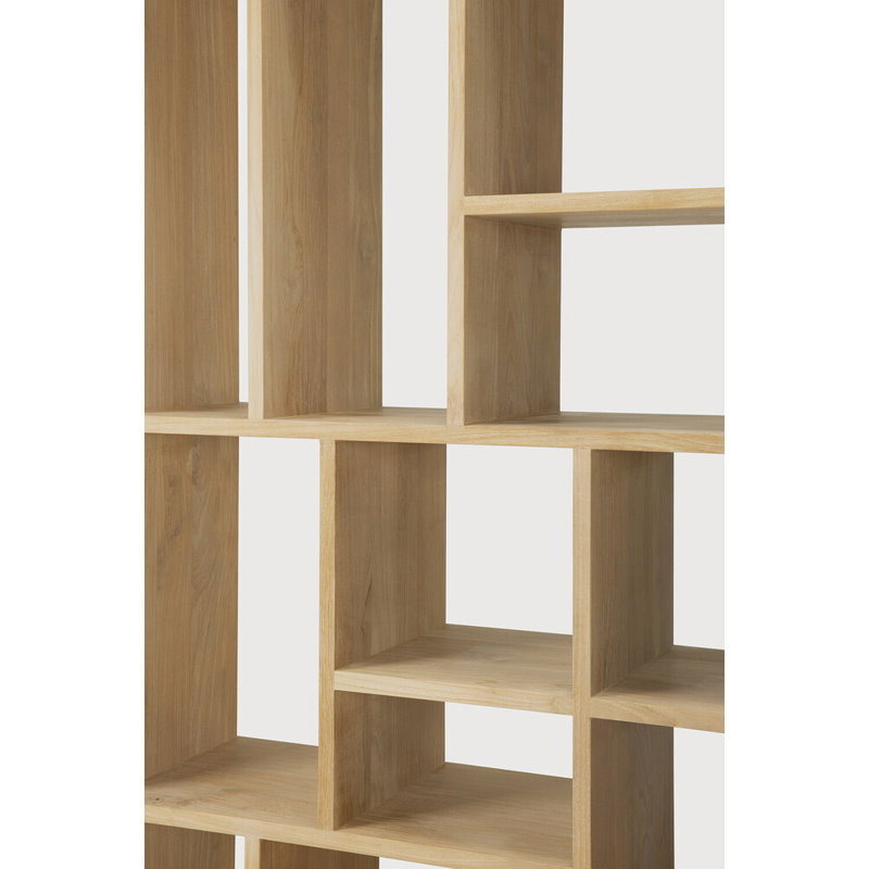 M Solid Wood Geometric Bookcase