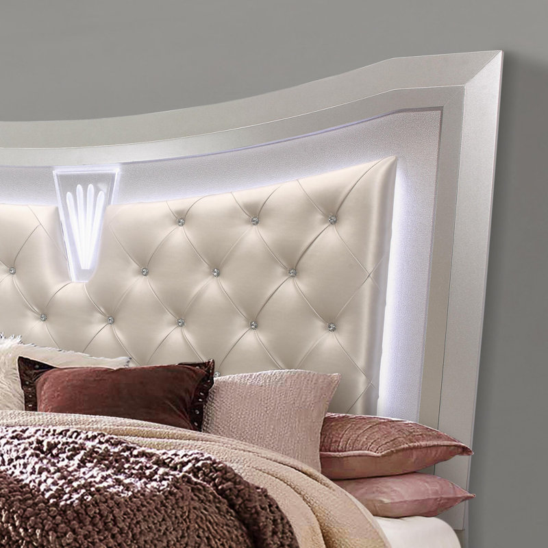 Gatica Upholstered Faux Leather Bed, King