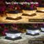 Lampadaires solaires à poteau solaire, poteaux de clôture à énergie solaire imperméables pour l'extérieur 2 modes, lampe de terrasse décorative compatible avec poteaux de jardin 4 x 4, 4,5 x 4,5, 5 x 5