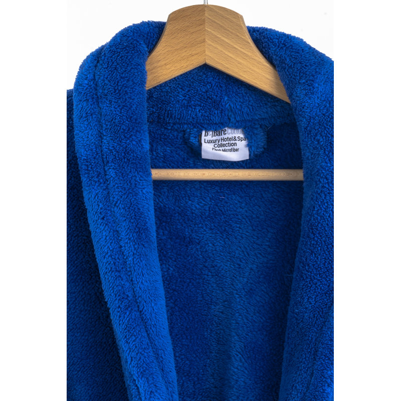 Peignoir en molleton avec poches pour enfants Lovett, Bleu royal, TG