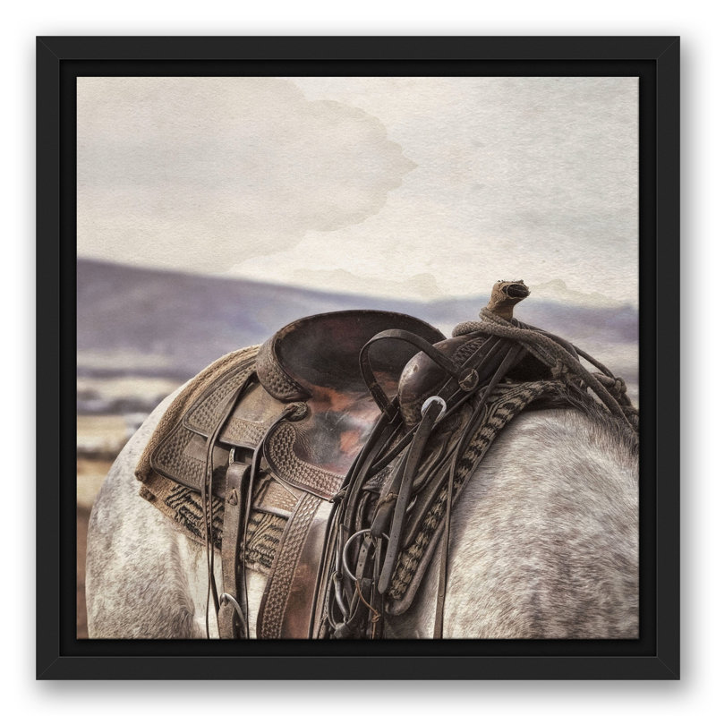 " Horse And Saddle ", 13.75" H x 13.75" W x 1.75" D