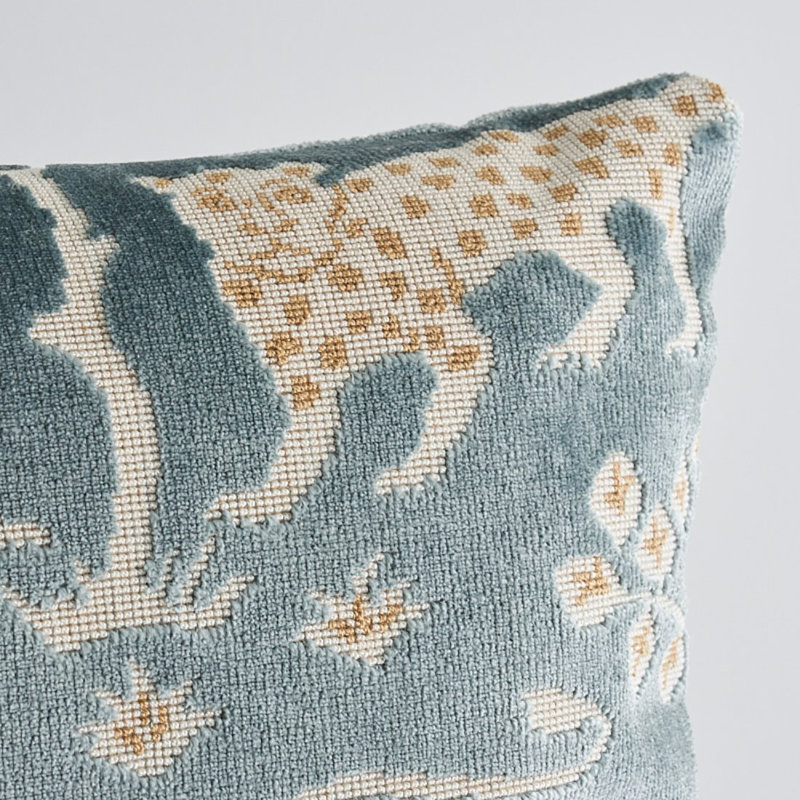 Woodland Leopard Velvet Pillow