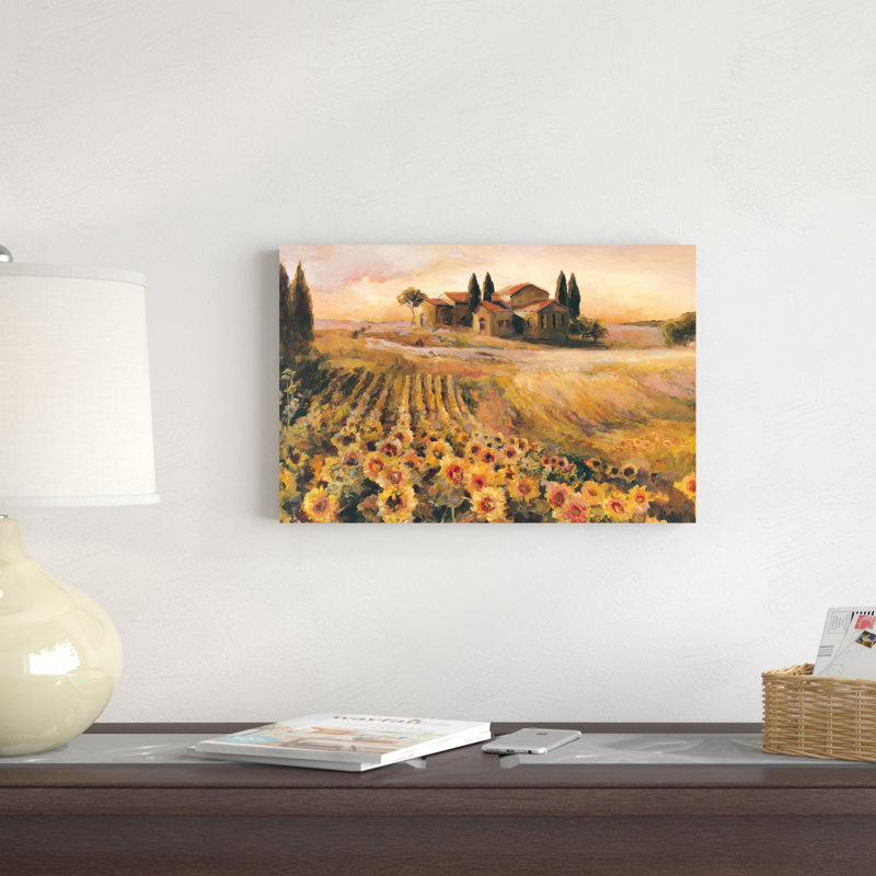 Tournesols en Italie, H 18 po x l 12 po x P 1,25 po