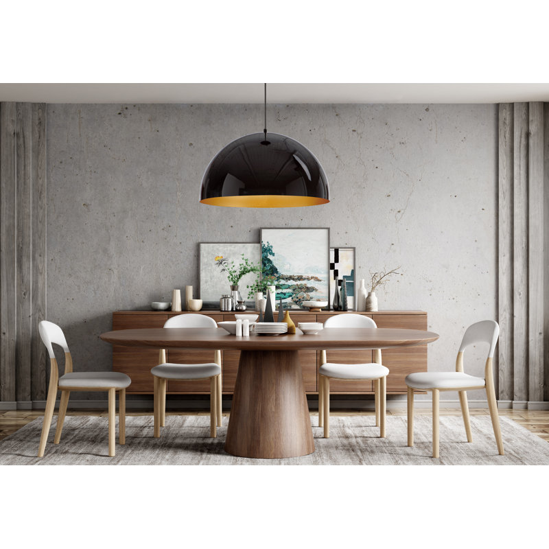 Demetrices 1 - Light LED Dome Pendant, 13" H x 24" W x 24" D