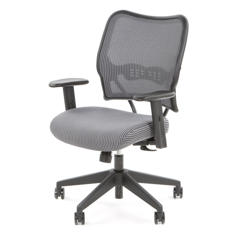 Charcoal VeraFlex Mesh Swivel Task Chair with Adjustable Arms